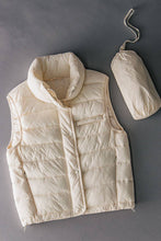 Load image into Gallery viewer, STRIPE QUILTED STAND COLLAR PADDED VEST JACKET