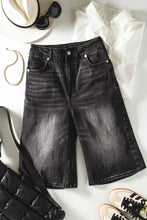 Load image into Gallery viewer, High-Rise Denim Bermuda Shorts with Wide-Leg Cut