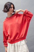 Load image into Gallery viewer, Crew Neck Comfort Washed Organic Cotton Spring Sweatshirt
