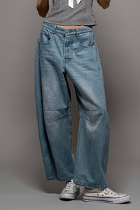 Time will Tell Barrel Jeans
