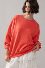 Load image into Gallery viewer, Crew Neck Comfort Washed Organic Cotton Spring Sweatshirt

