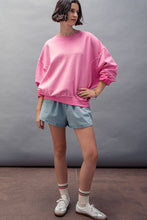 Load image into Gallery viewer, Crew Neck Comfort Washed Organic Cotton Spring Sweatshirt
