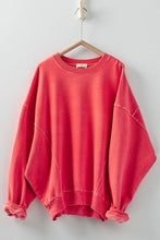 Load image into Gallery viewer, Crew Neck Comfort Washed Organic Cotton Spring Sweatshirt
