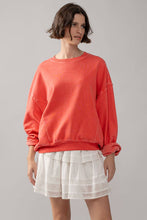 Load image into Gallery viewer, Crew Neck Comfort Washed Organic Cotton Spring Sweatshirt
