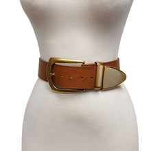 Load image into Gallery viewer, Wide width belt with Western Statement Buckle Loop Tip set
