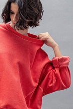 Load image into Gallery viewer, Crew Neck Comfort Washed Organic Cotton Spring Sweatshirt
